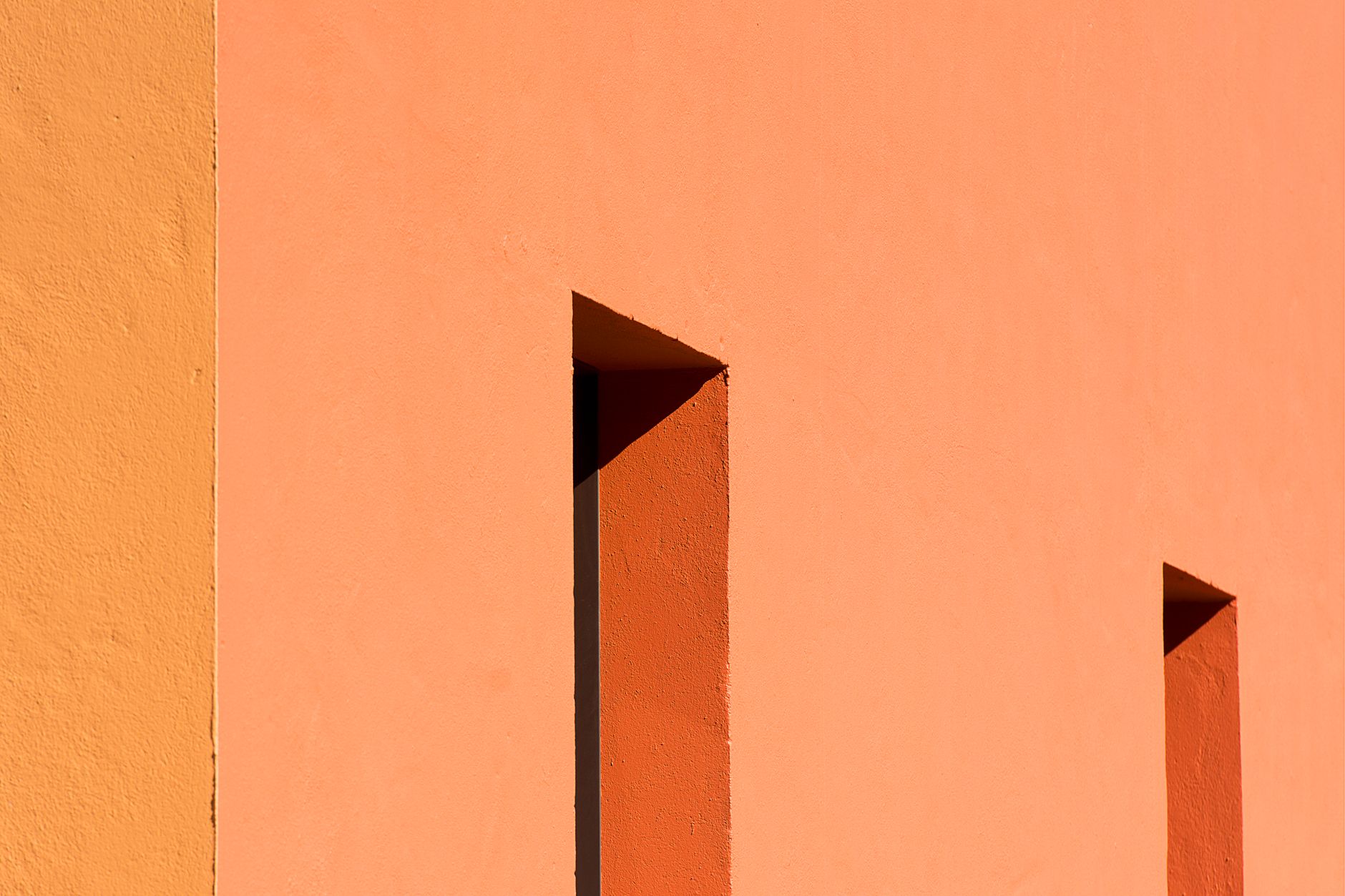 orange concrete wall